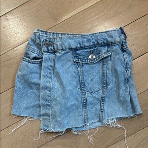 Zara Girls Blue Denim Skort for Kids size 9